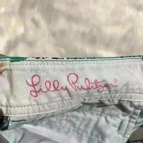 Lilly Pulitzer Womens Shorts Callahan Seafoam Montauk Chino Beach 29” Waist - Picture 3 of 12